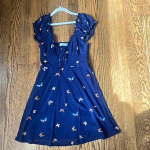 UO Audrey Mesh Mini Dress